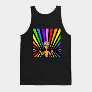 Funny Alien We Come In Peace Tank Top